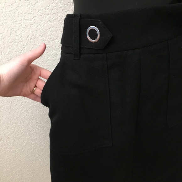 Black mini skirt pockets - Picture 3 of 4